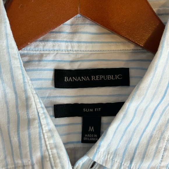 Men’s Banana Republic Slim Fit Short Sleeve Casual Button Down Shirt Medium - Picture 3 of 6